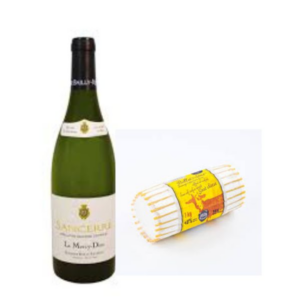 BOTTLE OF WHITE WINE & CHEESE 2